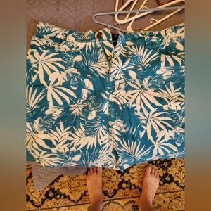 Beau Dawson Tropical Blue And White Skort Size 14
